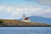 Patos Island Lighthouse, Saturna Island in background